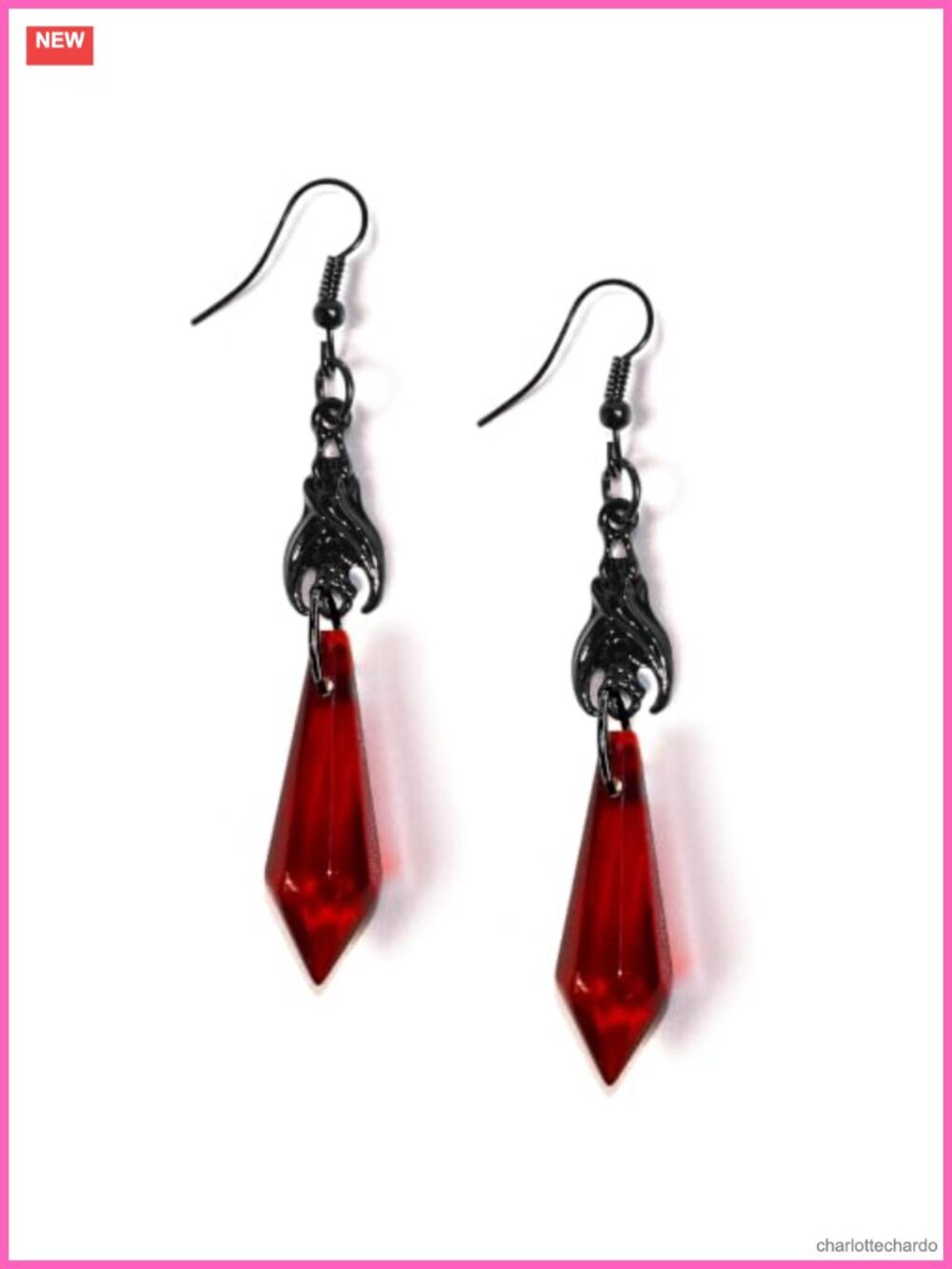 Gothic Bat Dangle Earrings Vampire Jewelry Crystal Drop Earrings for Women